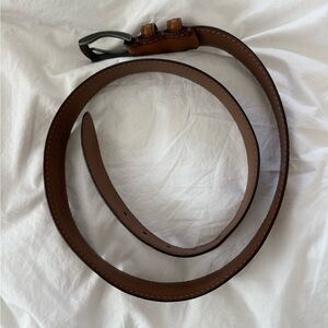 Joseph Abboud Brown Leather Belt - Made in Italy - Size 36